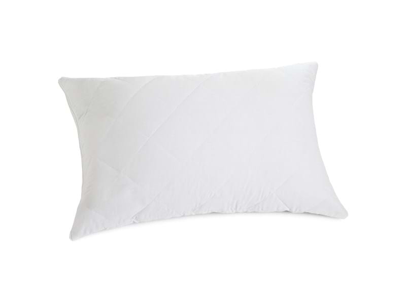 Lodge Quilted Enveloped Pillow Protector, 100gsm, Standard, White