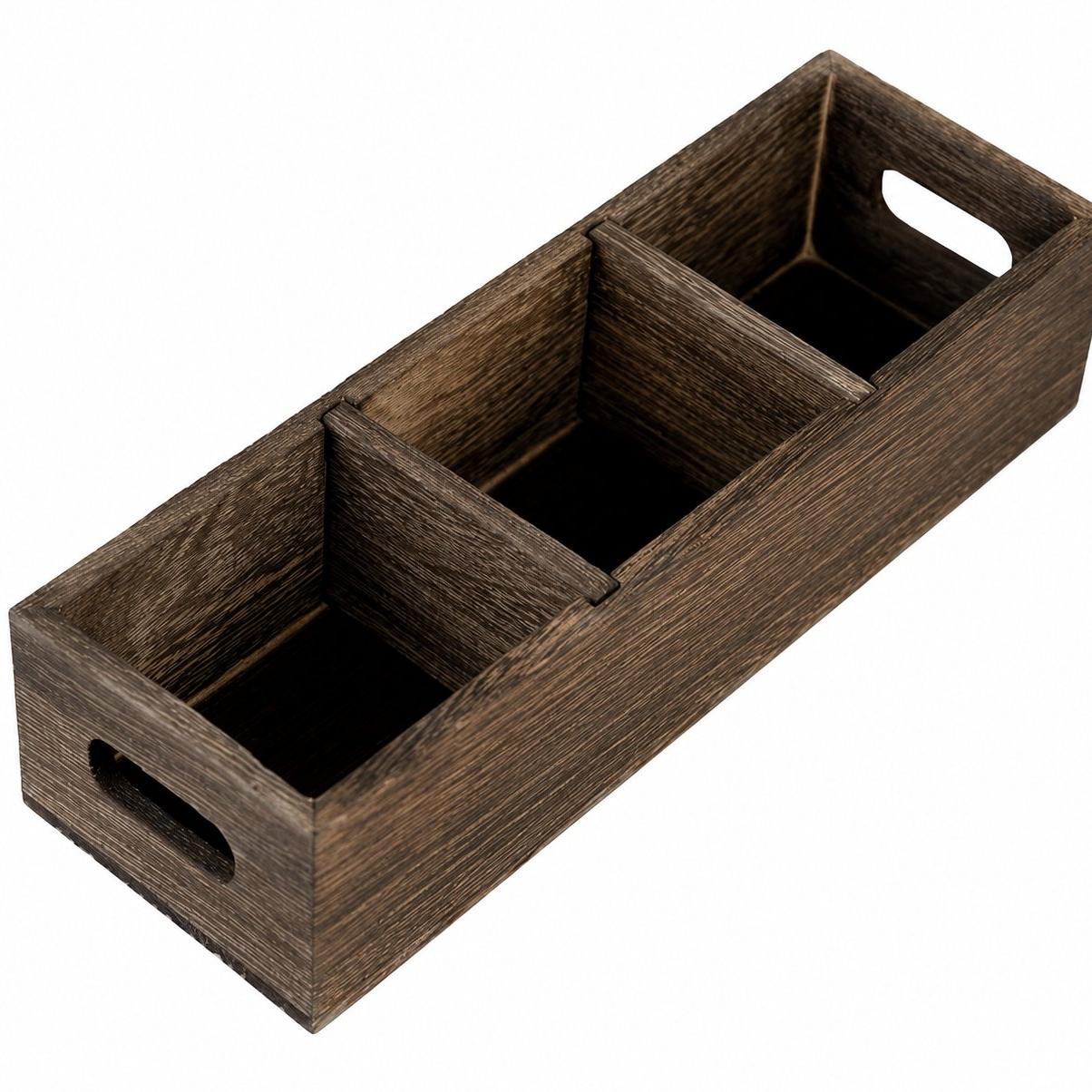 Wooden Amenity Tray - 3 Compartment