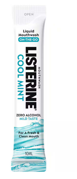 Listerine Mouthwash Sachet Cool Mint Zero 10ml x 15 Pack