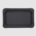 Disposable Plate Paris Rectangle, Black, 50pk