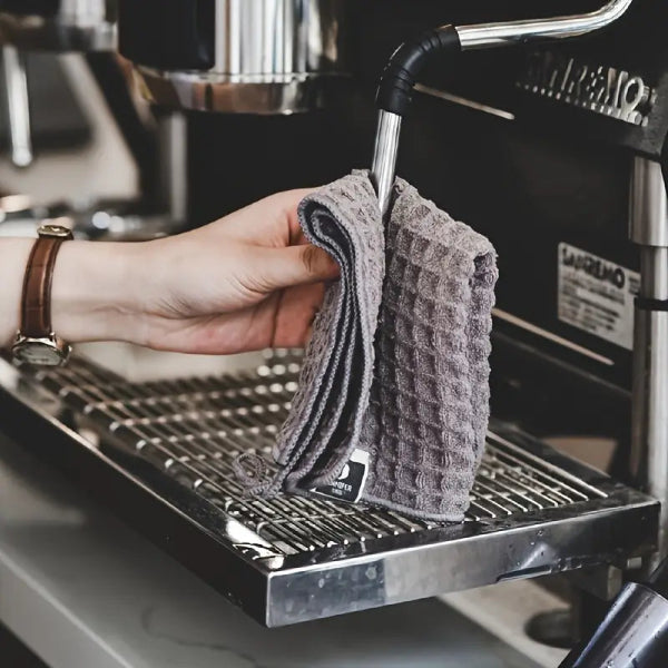 Coffee Machine Cloths - Charcoal Waffle, 3pk