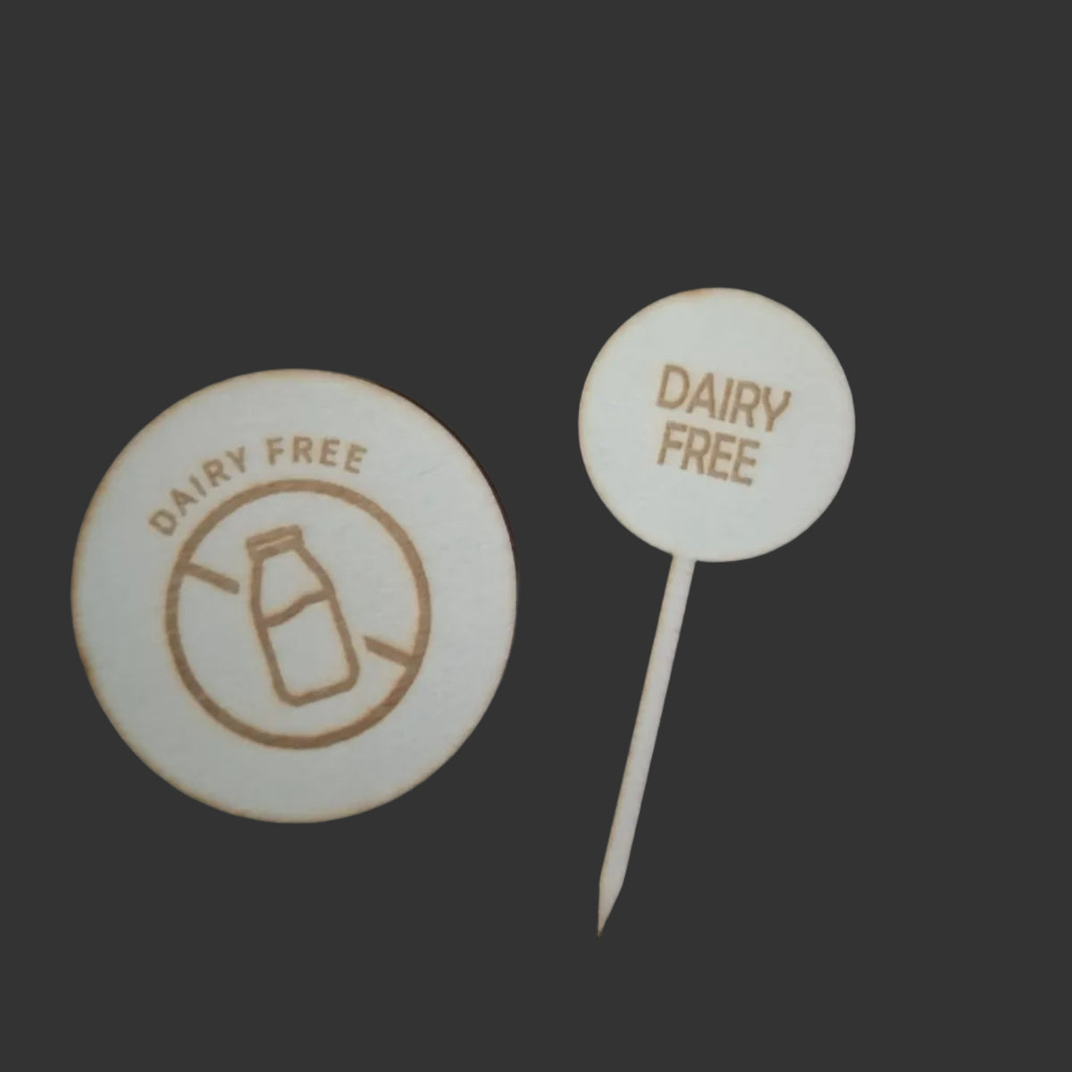 Sketched Dairy Free Spike Signs & Platter Labels